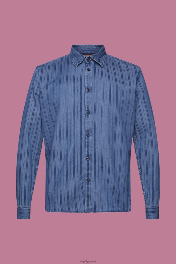 άνδρες Esprit ΠΟΛΕΜΙΚΟ ΝΑΥΤΙΚΟ slim fit τζιν πουκάμισο με ρίγες πουκάμισα 0J044P717