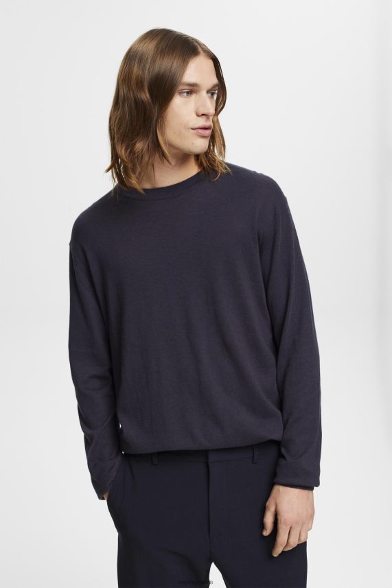 άνδρες Esprit ΠΟΛΕΜΙΚΟ ΝΑΥΤΙΚΟ λεπτή πλεκτή άλτης πουλόβερ 0J044P684