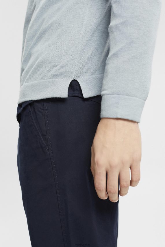 άνδρες Esprit γκρι μπλε λεπτή πλεκτή άλτης πουλόβερ 0J044P685