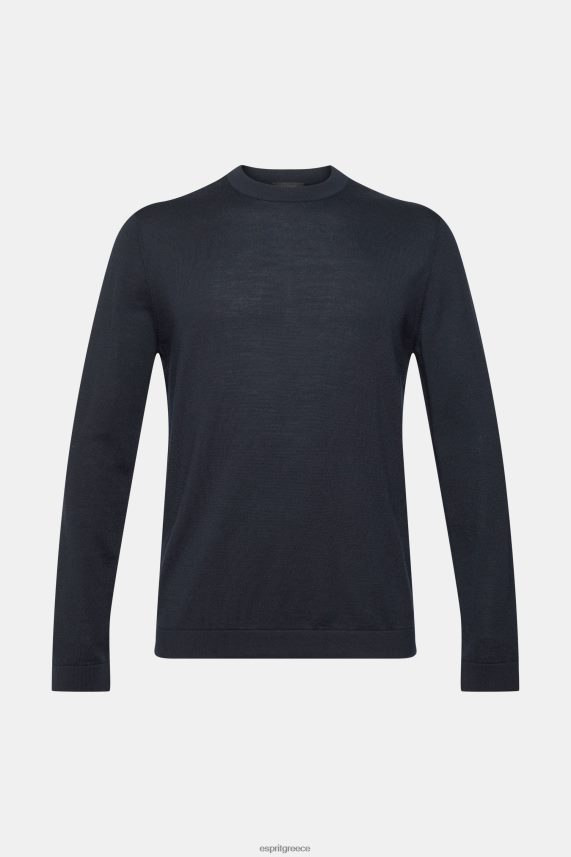 άνδρες Esprit μαύρος πλεκτό μάλλινο πουλόβερ πουλόβερ 0J044P903