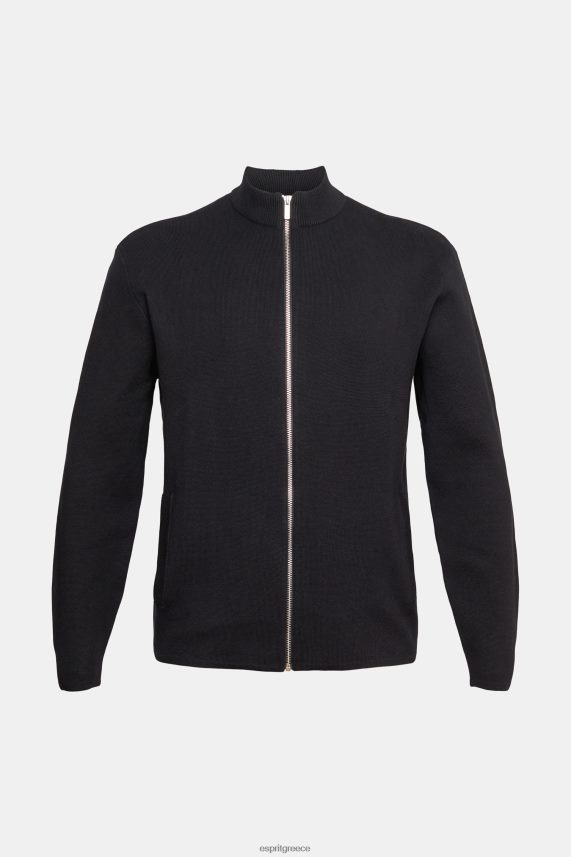 άνδρες Esprit μαύρος ζακέτα με φερμουάρ πουλόβερ 0J044P921