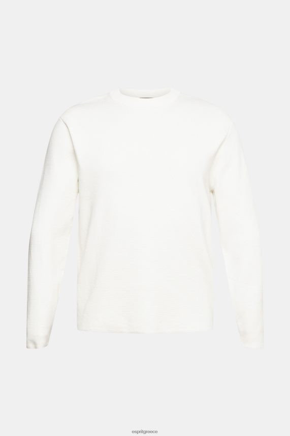 άνδρες Esprit υπόλευκο πλεκτό jumper πουλόβερ 0J044P839