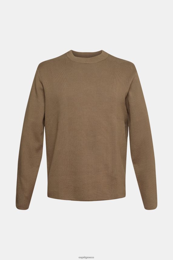 άνδρες Esprit χακί πράσινο πλεκτό jumper πουλόβερ 0J044P840