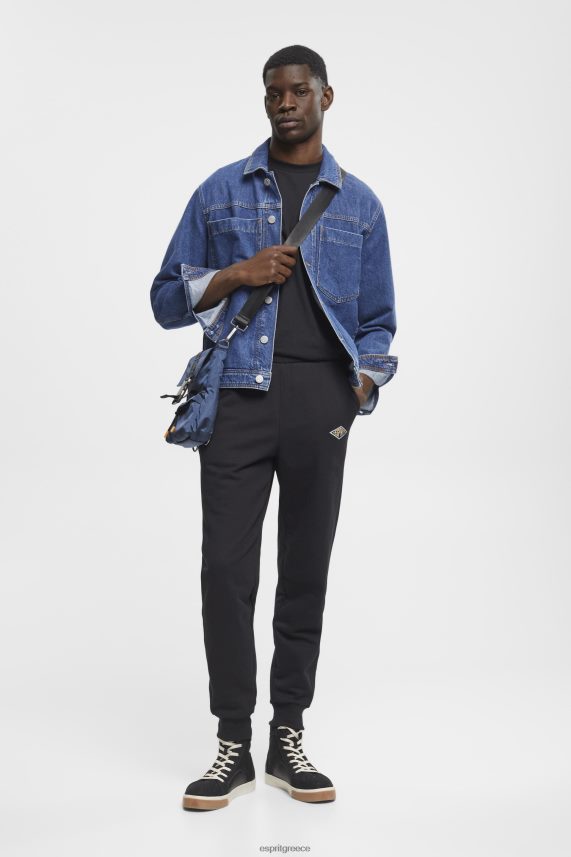 άνδρες Esprit μαύρος τζόγκερ με εκτύπωση λογότυπου τζόγκερ 0J044P663