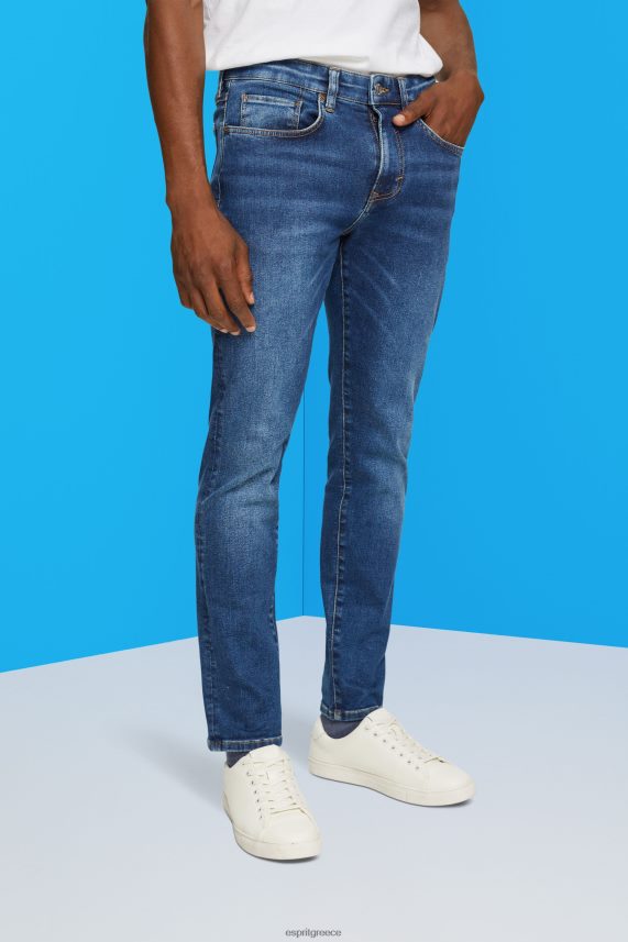 άνδρες Esprit μπλε μέτριο πλύσιμο slim fit τζιν, dual max τζην 0J044P829