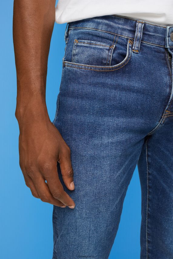 άνδρες Esprit μπλε μέτριο πλύσιμο slim fit τζιν, dual max τζην 0J044P829